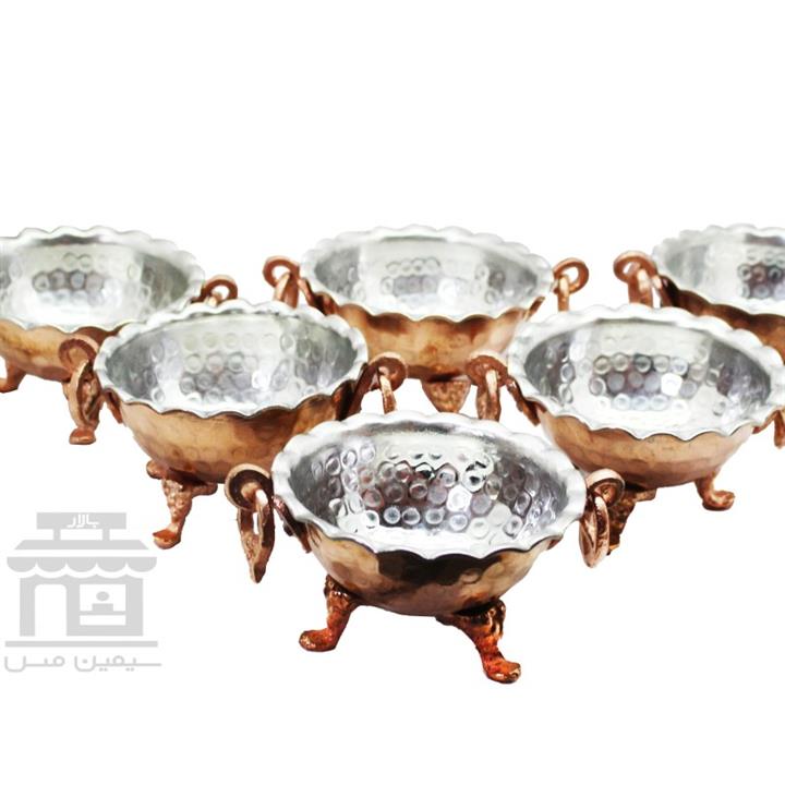 ست 6 تایی کاسه مسی سیمین مس